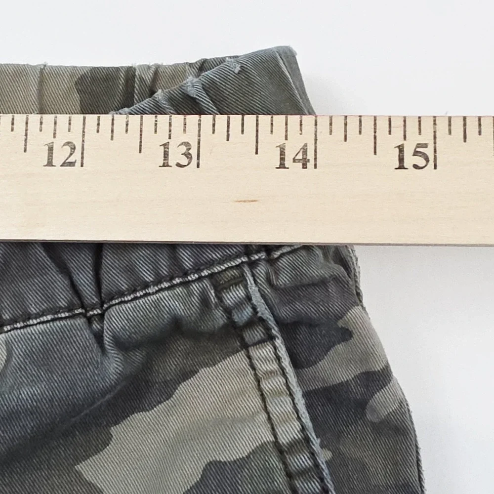 Old Navy Pants Men Small Green Camo Cargo Jogger Drawstring Elastic Waist Casual